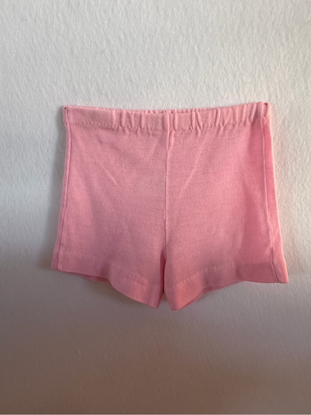 Girls' Creslan Knit Pink Shorts with Comfort Waistband Size 4